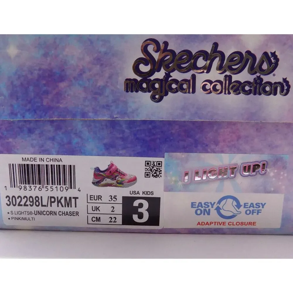 Skechers Unicorn Chaser Light-Up Girls Sneaker - Kids Size 3